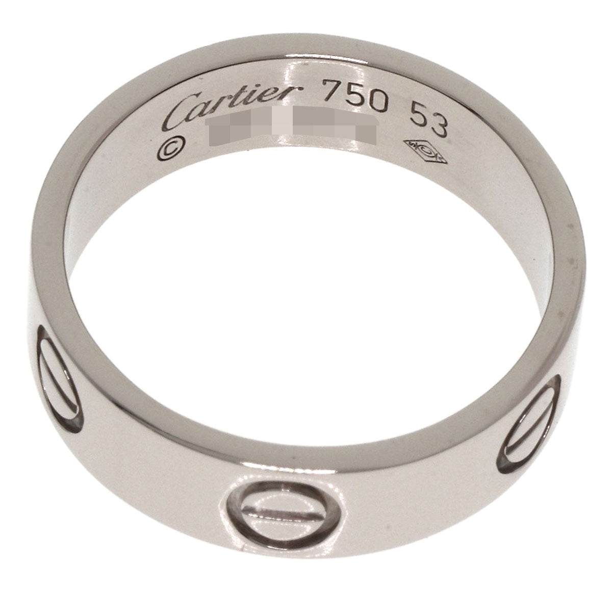 CARTIER love ring #53 Ring K18 White Gold Ladies [Used]