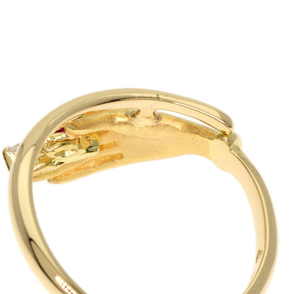 Carrera y Carrera Ruby Diamond Ring K18 Yellow Gold Ladies [Used]
