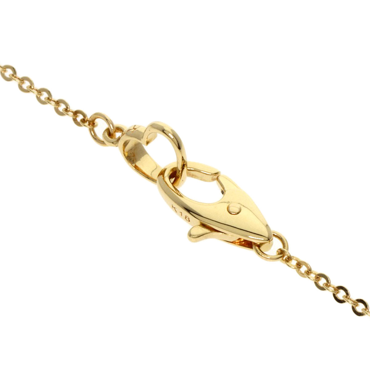 Ponte Vecchio 10P Smoky Quartz Necklace K18 Yellow Gold Ladies [Used]