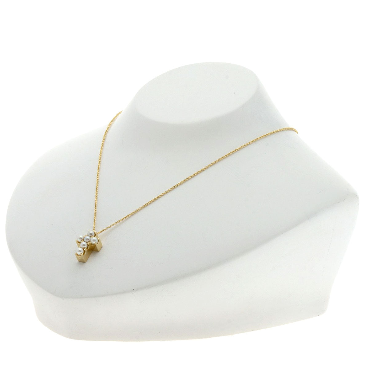 MIKIMOTO Pearl Pearl Diamond Reversible Necklace K18 Yellow Gold Ladies [Used]