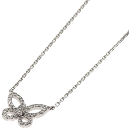 GRAFF Mini Butterfly Diamond Necklace K18 White Gold Ladies [Used]