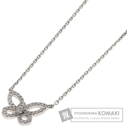 GRAFF Mini Butterfly Diamond Necklace K18 White Gold Ladies [Used]
