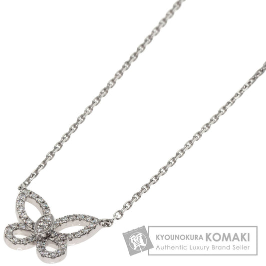 GRAFF Mini Butterfly Diamond Necklace K18 White Gold Ladies [Used]