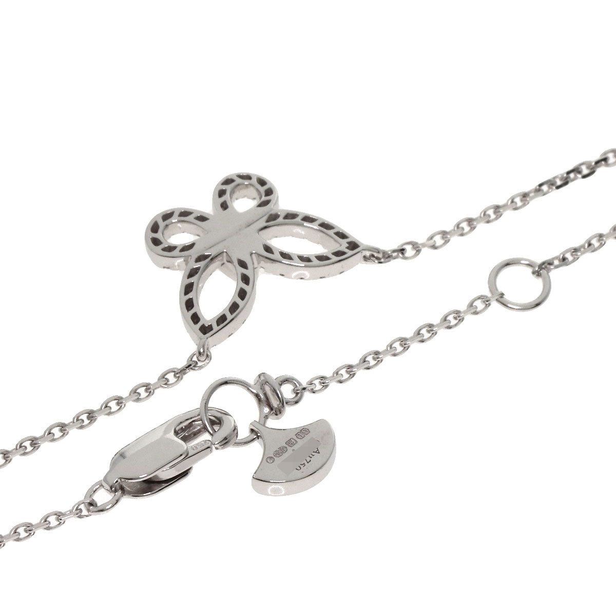 GRAFF Mini Butterfly Diamond Necklace K18 White Gold Ladies [Used]