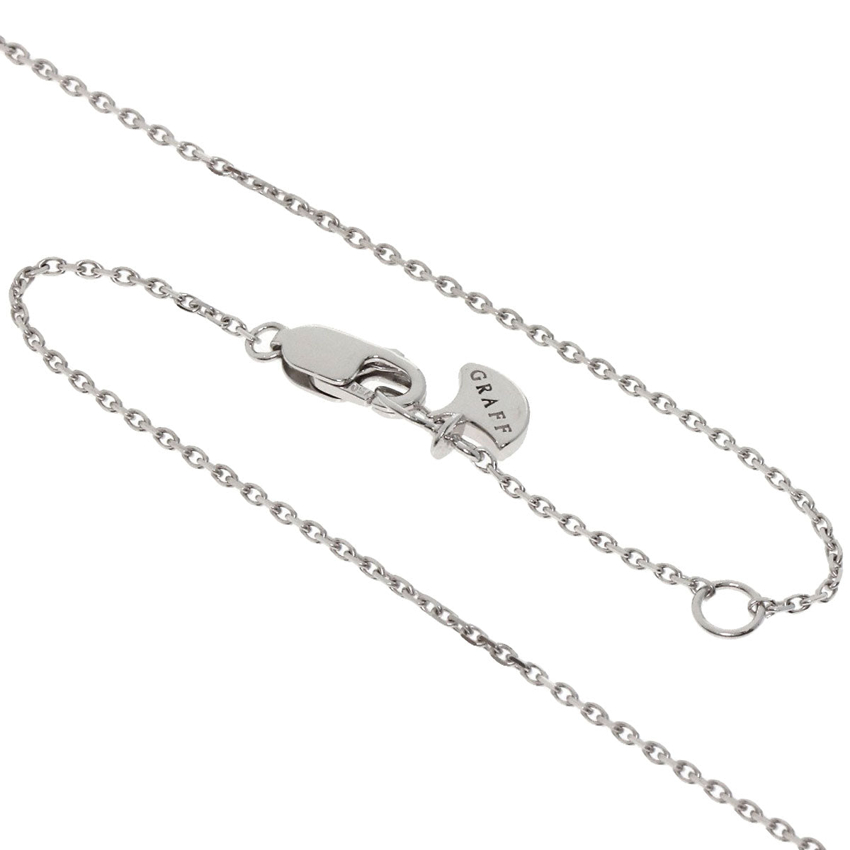 GRAFF Mini Butterfly Diamond Necklace K18 White Gold Ladies [Used]