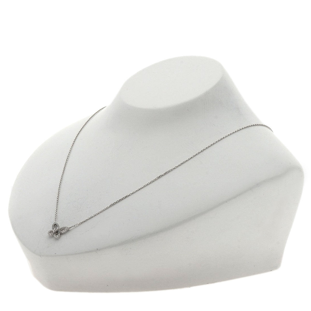 GRAFF Mini Butterfly Diamond Necklace K18 White Gold Ladies [Used]