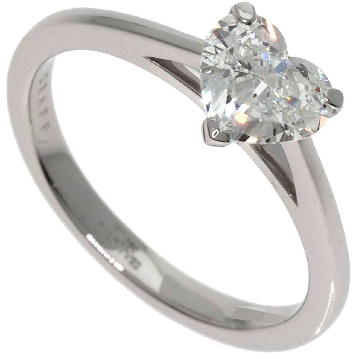 GRAFF Heart Shape Diamond Ring Platinum PT950 Ladies [Used]