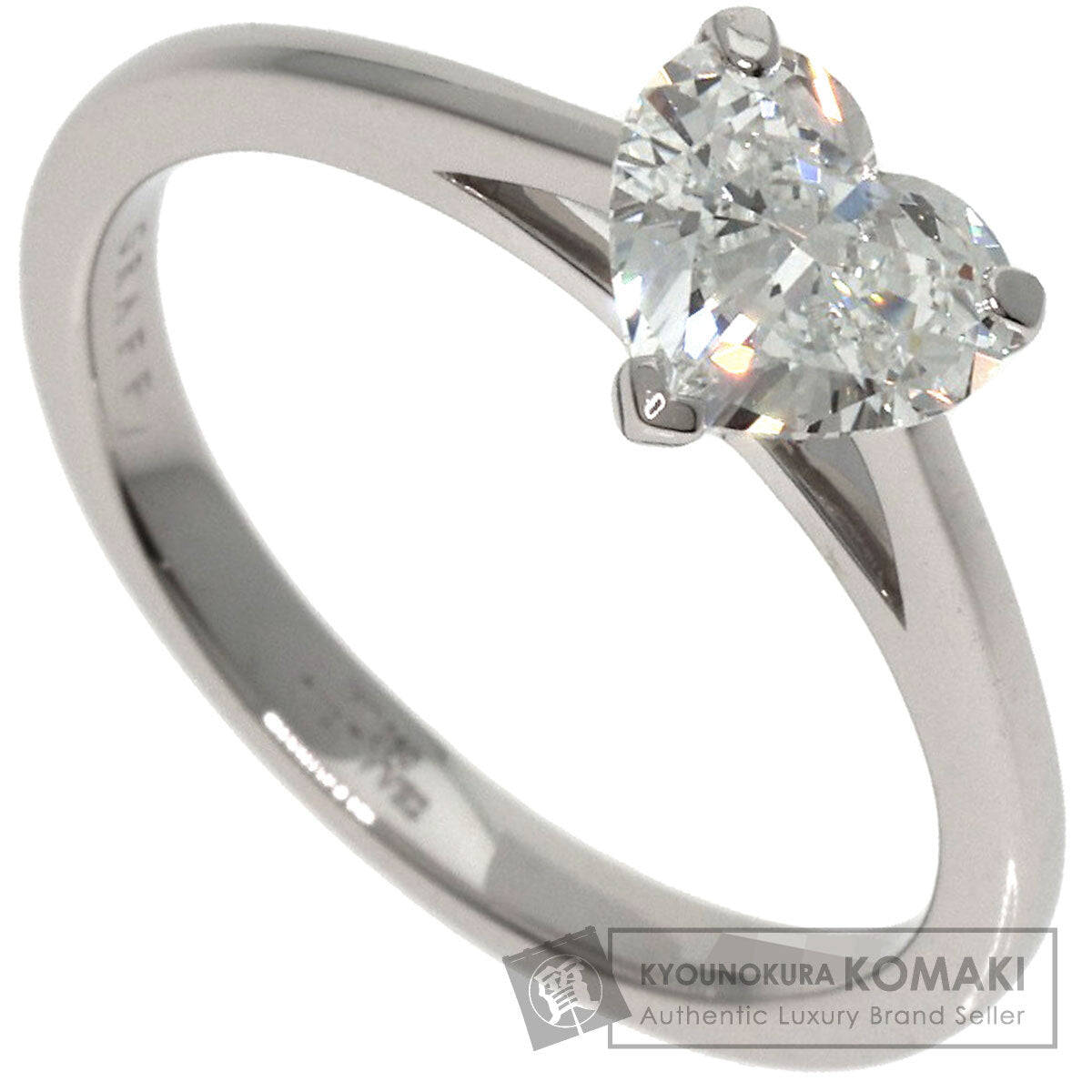 GRAFF Heart Shape Diamond Ring Platinum PT950 Ladies [Used]