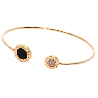 BVLGARI BVLGARI BVLGARI Onyx Diamond M Bracelet K18 Pink Gold Ladies [Used]