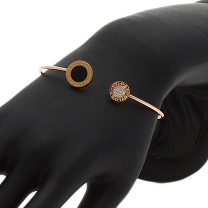 BVLGARI BVLGARI BVLGARI Onyx Diamond M Bracelet K18 Pink Gold Ladies [Used]