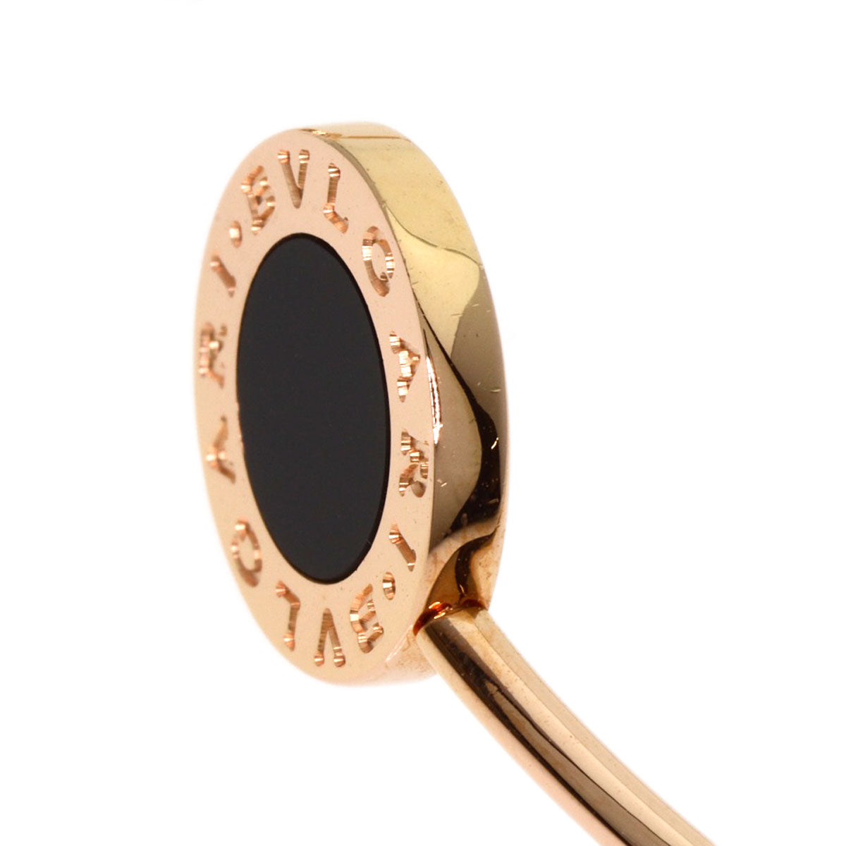 BVLGARI BVLGARI BVLGARI Onyx Diamond M Bracelet K18 Pink Gold Ladies [Used]