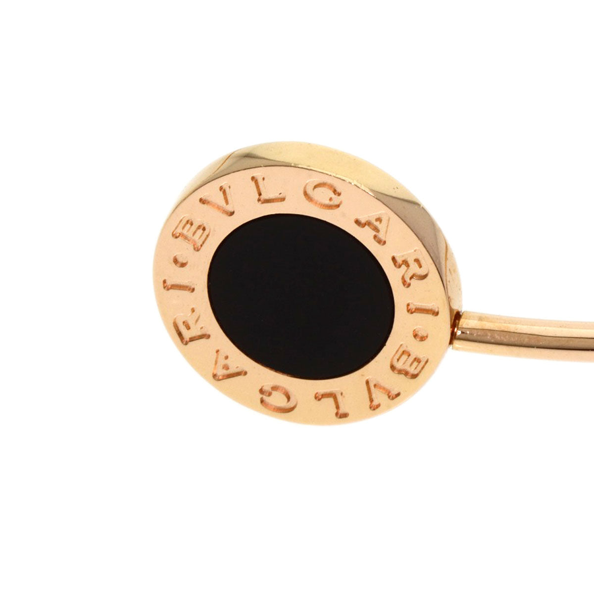 BVLGARI BVLGARI BVLGARI Onyx Diamond M Bracelet K18 Pink Gold Ladies [Used]