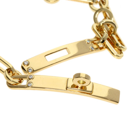 HERMES Kelly Chaine PM 6P Diamond Bracelet K18 Yellow Gold Ladies [Used]