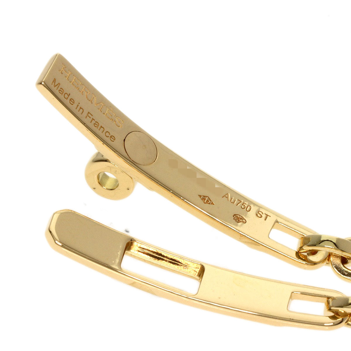 HERMES Kelly Chaine PM 6P Diamond Bracelet K18 Yellow Gold Ladies [Used]