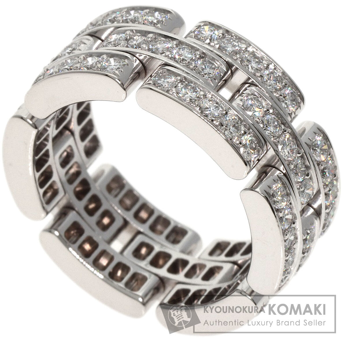 CARTIER PANTHERE Full Diamond #51 Ring K18 White Gold Ladies [Used]