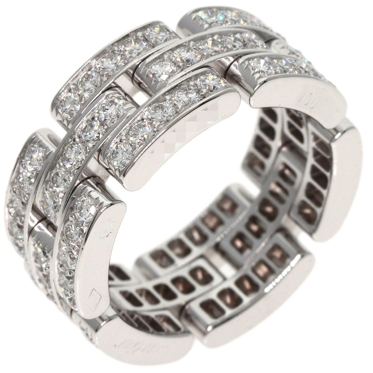CARTIER PANTHERE Full Diamond #51 Ring K18 White Gold Ladies [Used]