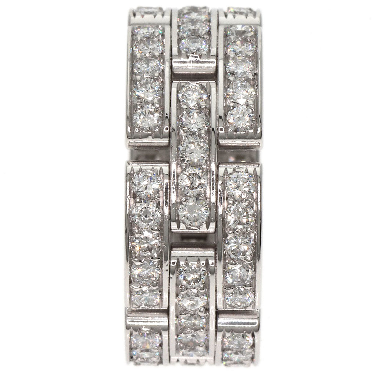 CARTIER PANTHERE Full Diamond #51 Ring K18 White Gold Ladies [Used]