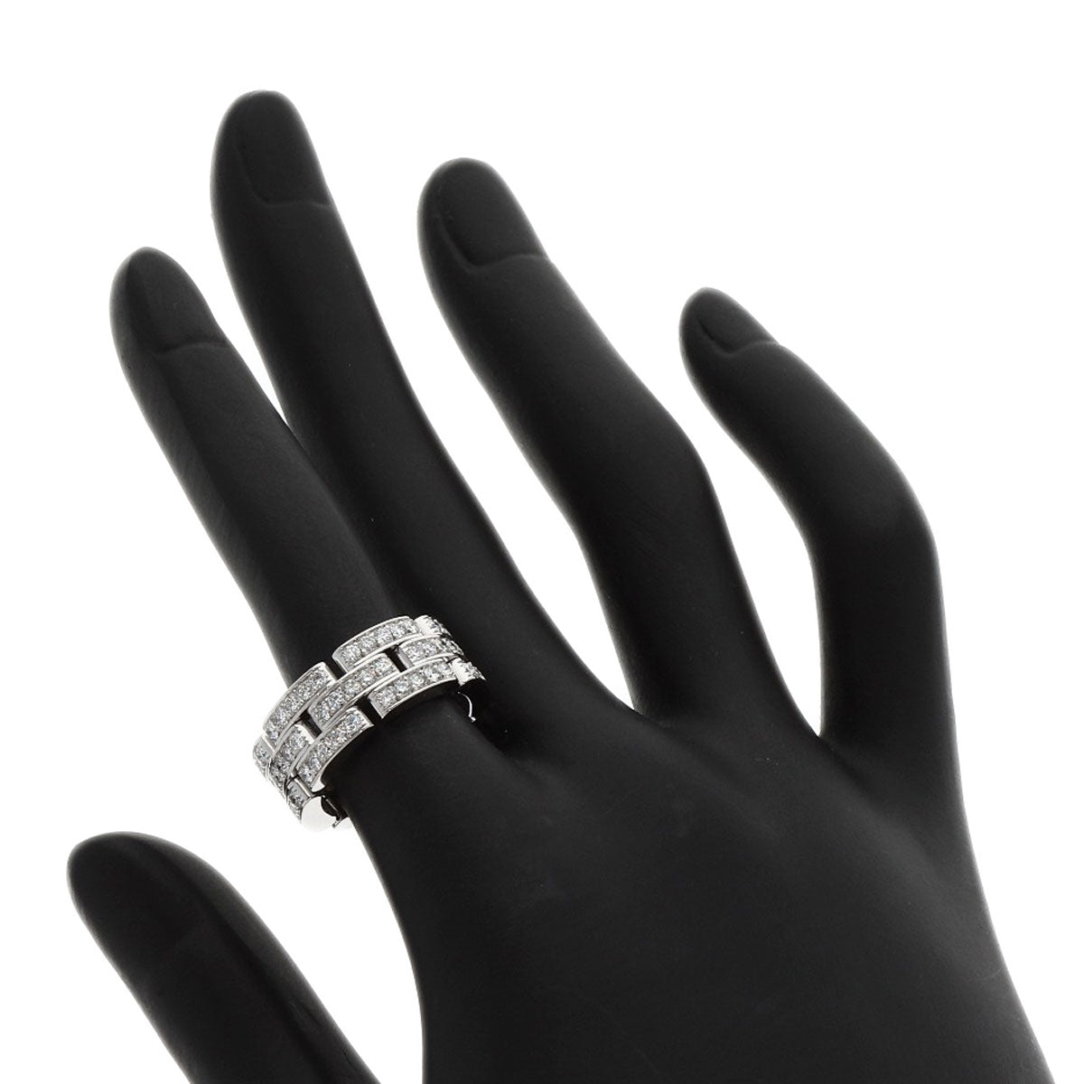 CARTIER PANTHERE Full Diamond #51 Ring K18 White Gold Ladies [Used]