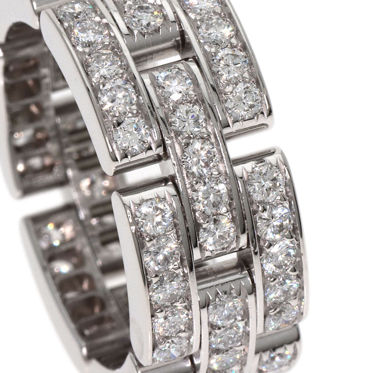 CARTIER PANTHERE Full Diamond #51 Ring K18 White Gold Ladies [Used]