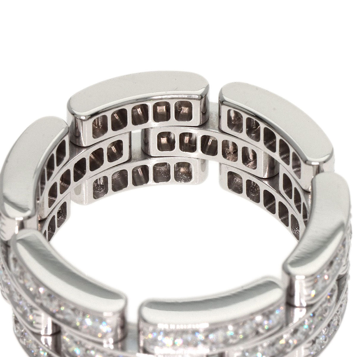 CARTIER PANTHERE Full Diamond #51 Ring K18 White Gold Ladies [Used]