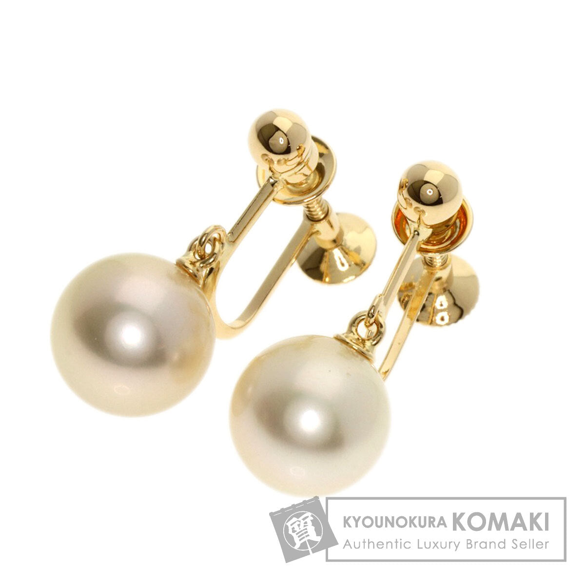 TASAKI South Sea Golden Pearl Pearl Earring K18 Yellow Gold Ladies [Used]