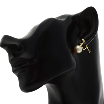 TASAKI South Sea Golden Pearl Pearl Earring K18 Yellow Gold Ladies [Used]