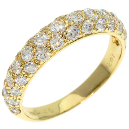 Gimel Diamond Ring K18 Yellow Gold Ladies [Used]