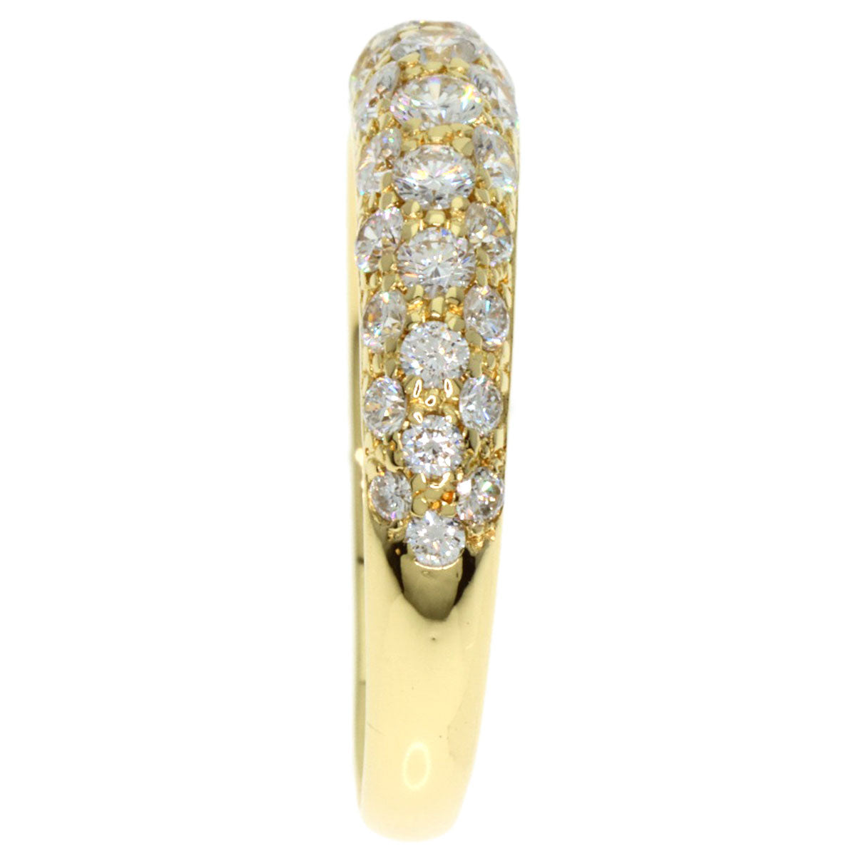 Gimel Diamond Ring K18 Yellow Gold Ladies [Used]