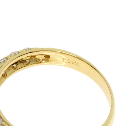 Gimel Diamond Ring K18 Yellow Gold Ladies [Used]