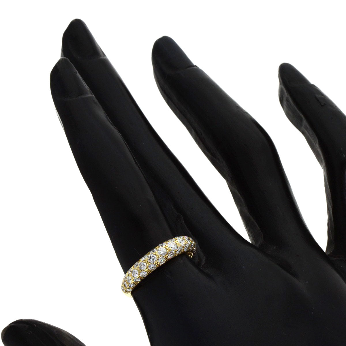 Gimel Diamond Ring K18 Yellow Gold Ladies [Used]