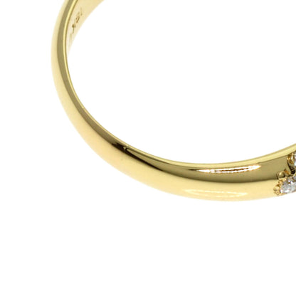 Gimel Diamond Ring K18 Yellow Gold Ladies [Used]