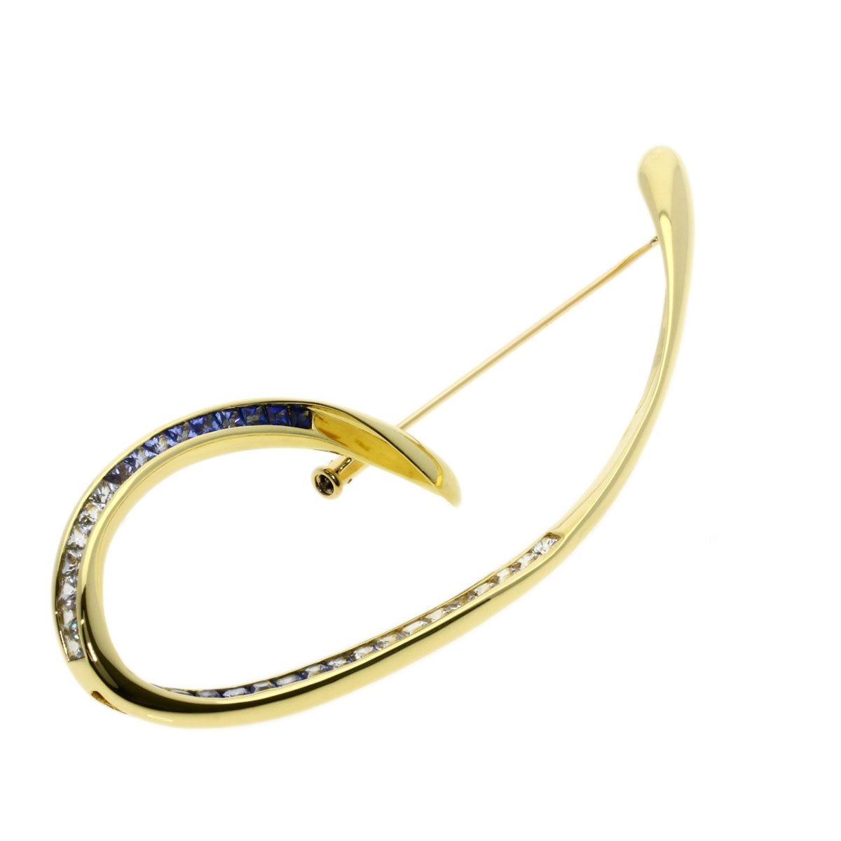 Jeunet sapphire Brooch K18 Yellow Gold Ladies [Used]