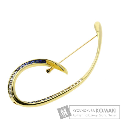 Jeunet sapphire Brooch K18 Yellow Gold Ladies [Used]