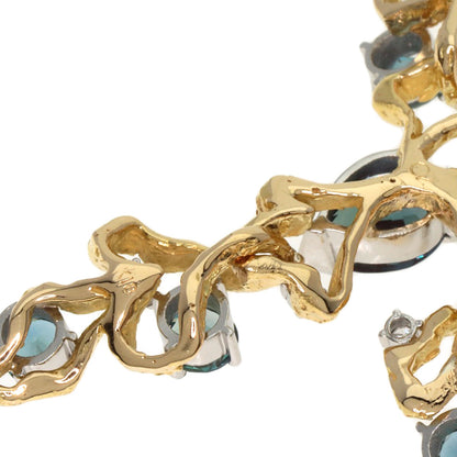 IWAKURA KOJI   Necklace Crescent Vert Diamond K18 Yellow Gold PT900Ladies