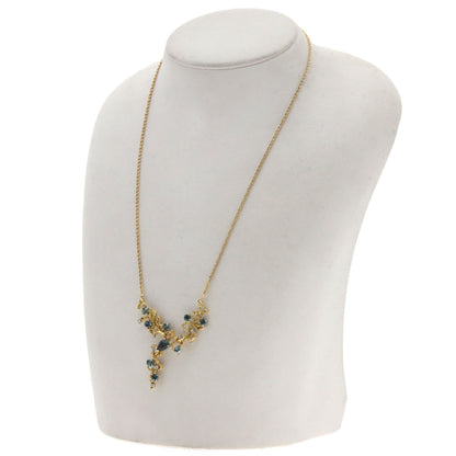 IWAKURA KOJI   Necklace Crescent Vert Diamond K18 Yellow Gold PT900Ladies