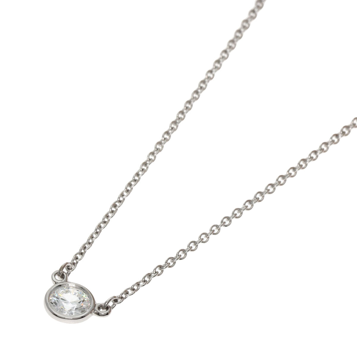 TIFFANY&Co. By The Yard Diamond Necklace Platinum PT950 Ladies [Used]