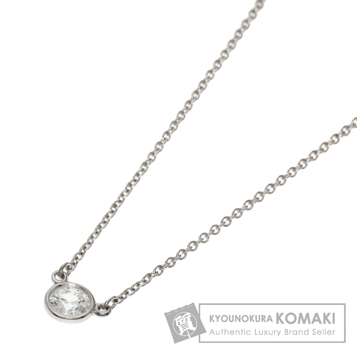 TIFFANY&Co. By The Yard Diamond Necklace Platinum PT950 Ladies [Used]