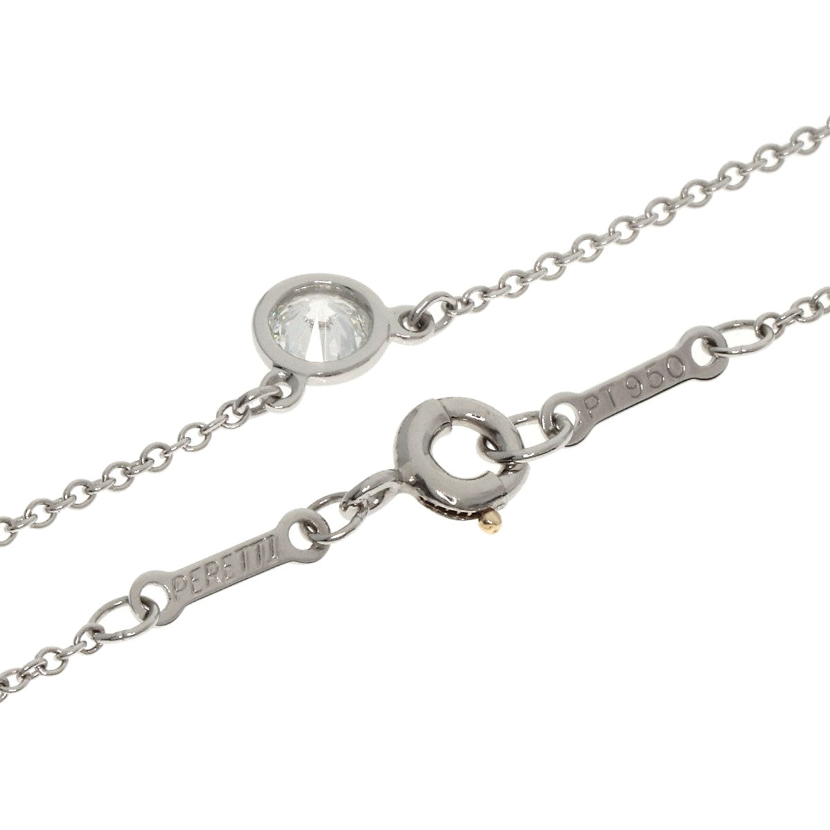 TIFFANY&Co. By The Yard Diamond Necklace Platinum PT950 Ladies [Used]