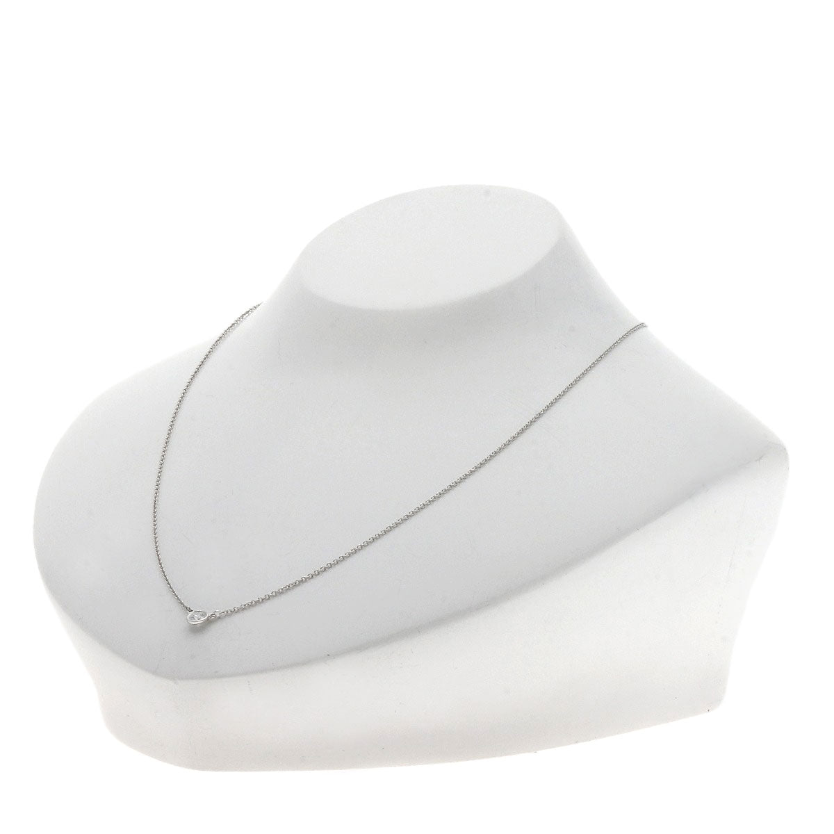 TIFFANY&Co. By The Yard Diamond Necklace Platinum PT950 Ladies [Used]