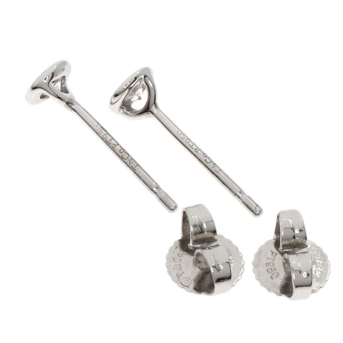 TIFFANY&Co. By The Yard Diamond earring Platinum PT950 Ladies [Used]