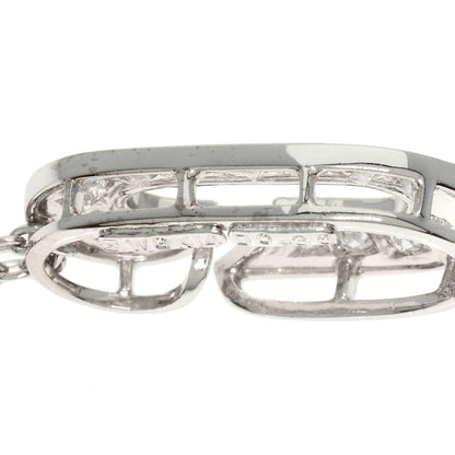 MIKIMOTO Pearl Pearl Diamond Necklace K14 White Gold Ladies [Used]