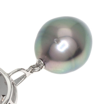 MIKIMOTO Pearl Pearl Diamond Necklace K14 White Gold Ladies [Used]