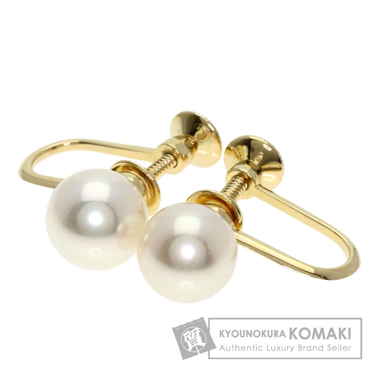 MIKIMOTO Pearl Pearl Earring K14 Yellow Gold Ladies [Used]
