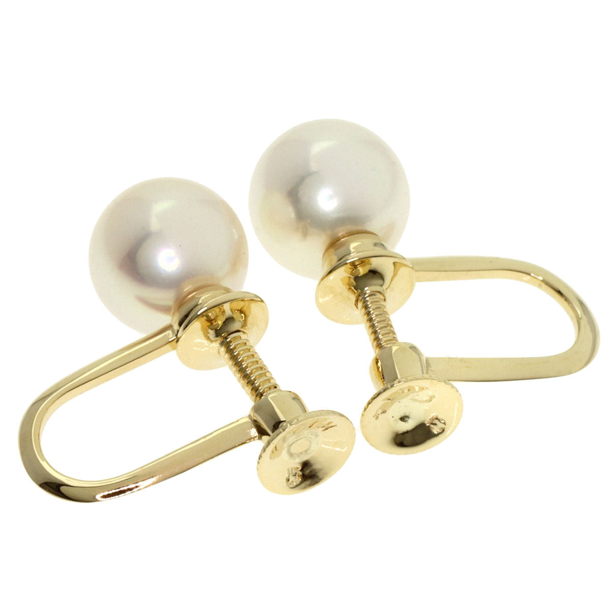 MIKIMOTO Pearl Pearl Earring K14 Yellow Gold Ladies [Used]