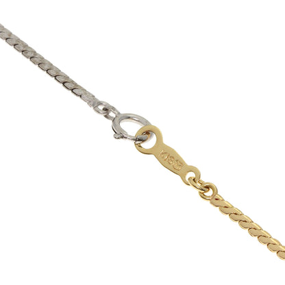 MIKIMOTO Combi Design Diamond Necklace K18 Yellow Gold K18 White GoldLadies [Used]