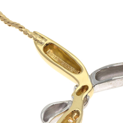 MIKIMOTO Combi Design Diamond Necklace K18 Yellow Gold K18 White GoldLadies [Used]