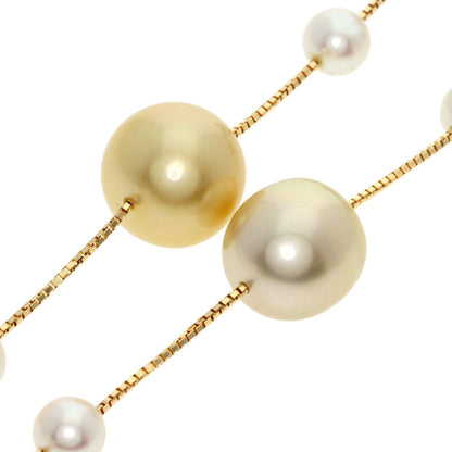TASAKI Station Multi Pearl Necklace K18 Yellow Gold Ladies [Used]