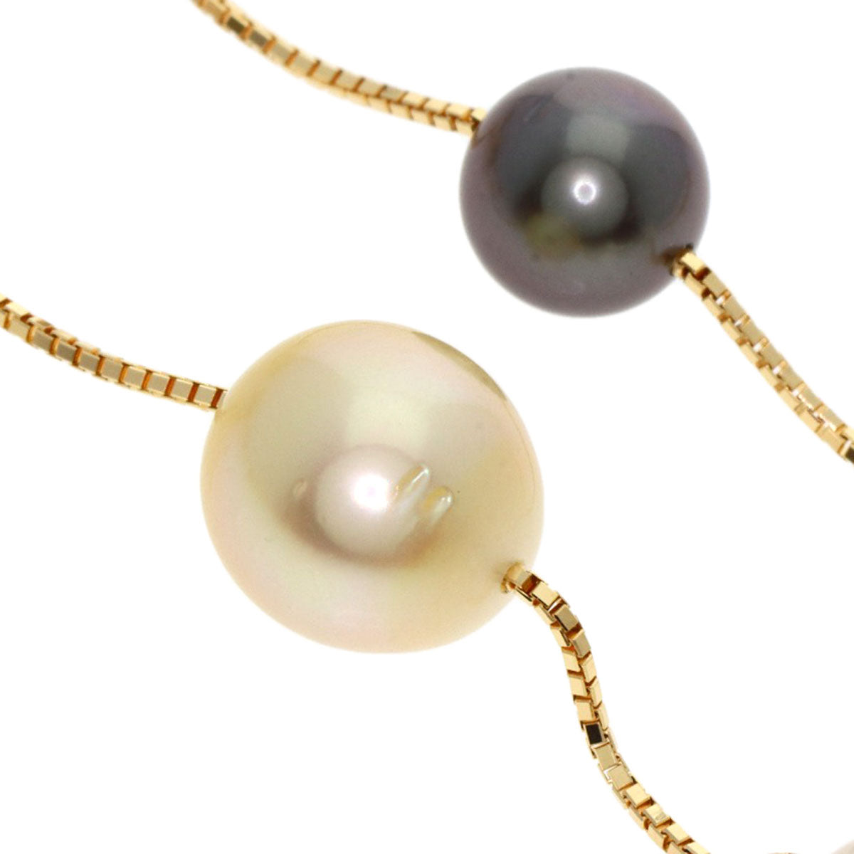 TASAKI Station Multi Pearl Necklace K18 Yellow Gold Ladies [Used]
