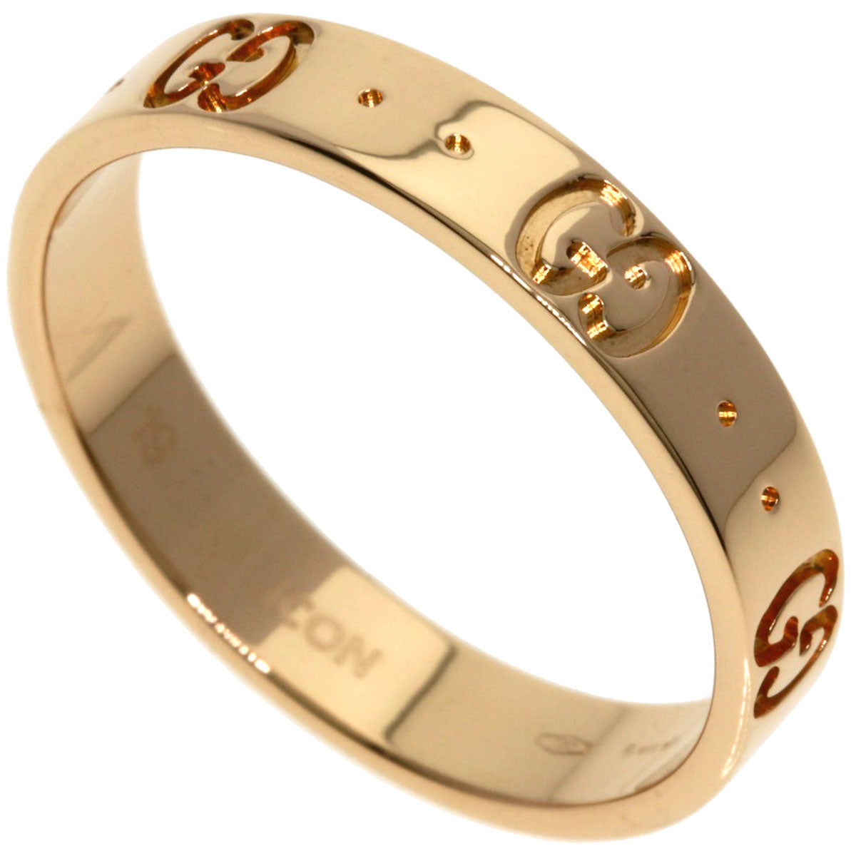 GUCCI icon Ring K18 Pink Gold Ladies [Used]