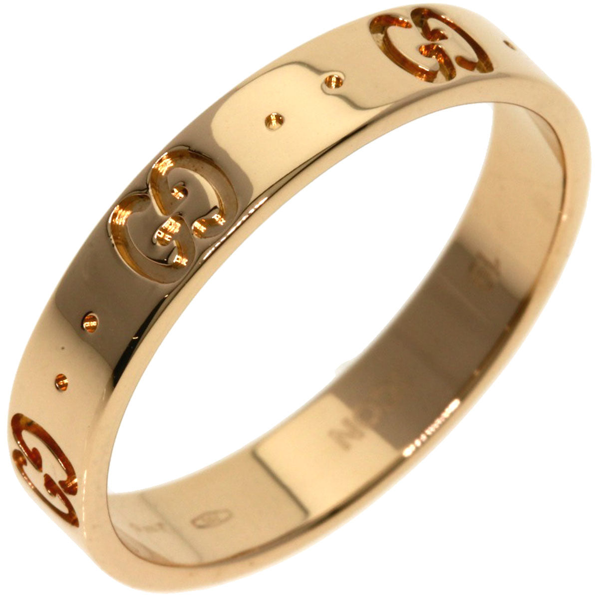 GUCCI icon Ring K18 Pink Gold Ladies [Used]